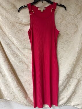MICHAEL Michael Kors Midi Dress in Fuchsia
